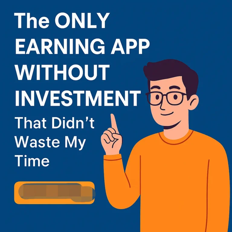 Featured image showing a genuine earning app without investment opportunity with eye-catching colors and digital style