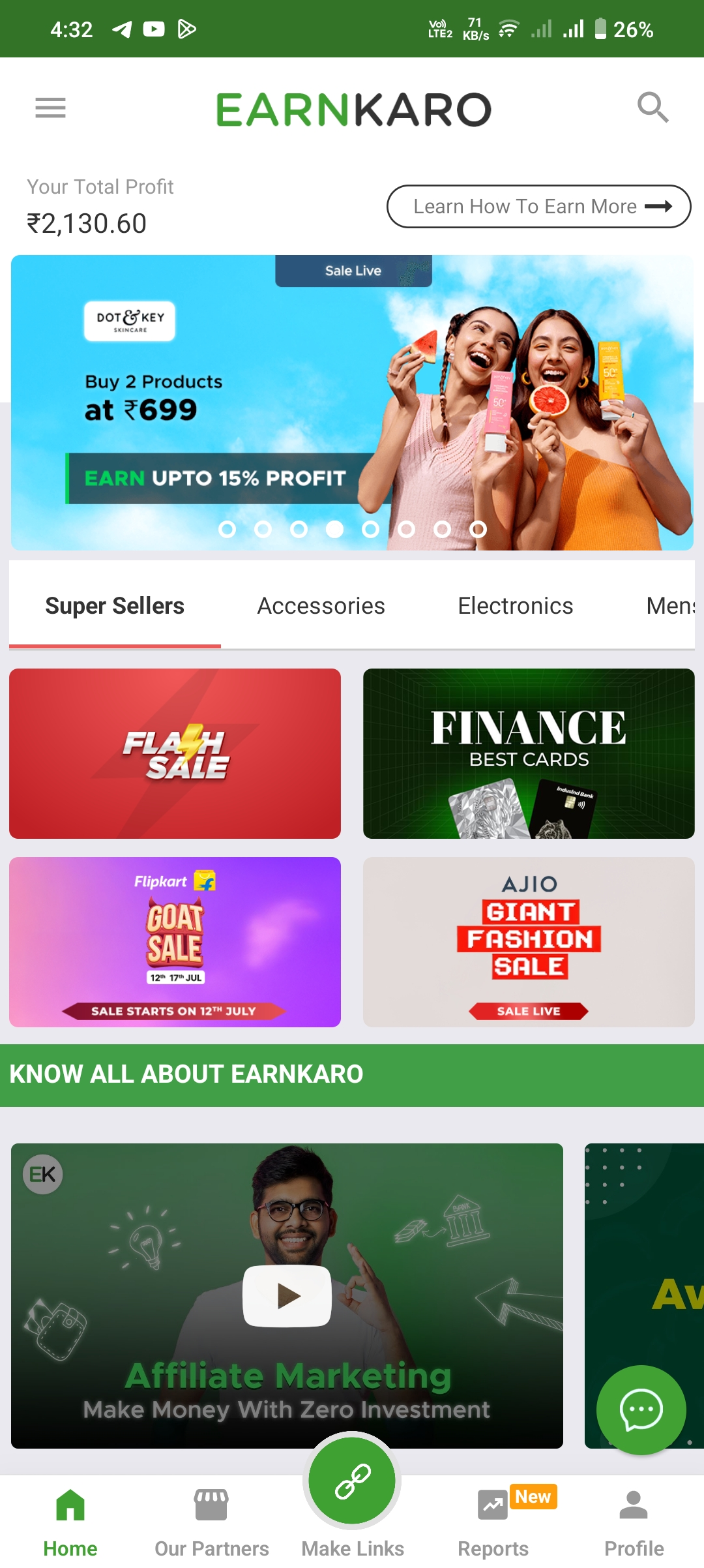 EarnKaro Profit Screenshot 1 - ₹2000+